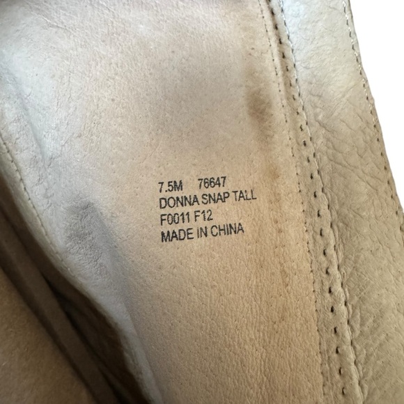 Frye - Donna Snap Tall Heeled Brown Leather Y2K Vintage Riding Boots Sz 7.5 - Picture 9 of 9